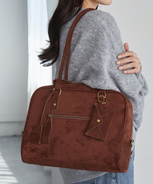 2WAY マルチポケットアクセントチャーム ボストンバッグ/ショルダー