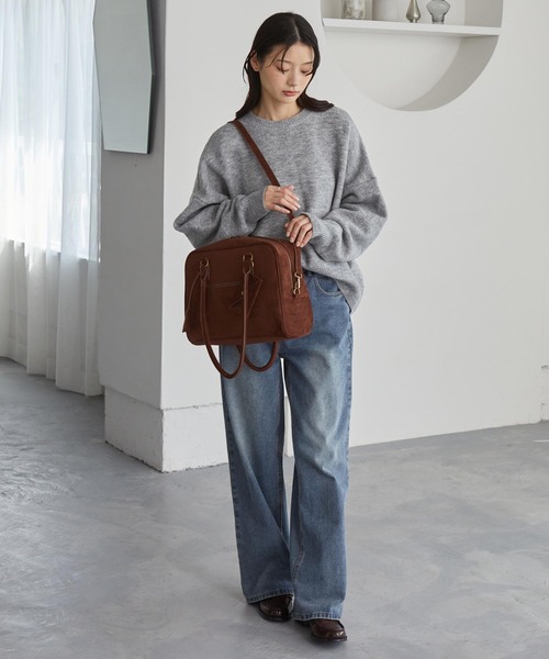 2WAY マルチポケットアクセントチャーム ボストンバッグ/ショルダー