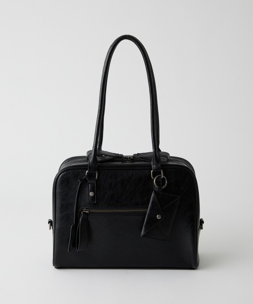 コーチ 2way ボストンバッグ　大容量　ショルダー　ブラック　黒　チャーム コーチ 2way ボストンバッグ 大容量 ショルダー ブラック 黒 チャーム