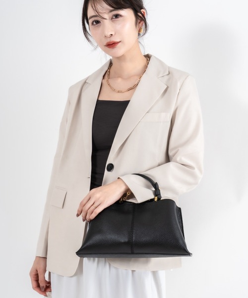 LORISTELLA(ロリステッラ)の「【LORISTELLA/ロリステッラ】2WAY レザー ショルダーバッグ FIORENZA イタリア製(ショルダーバッグ・レディース・アイボリー/ブラック・FREE)」の3枚目の写真