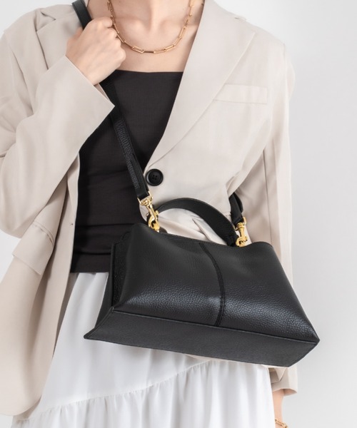 LORISTELLA(ロリステッラ)の「【LORISTELLA/ロリステッラ】2WAY レザー ショルダーバッグ FIORENZA イタリア製(ショルダーバッグ・レディース・アイボリー/ブラック・FREE)」の5枚目の写真