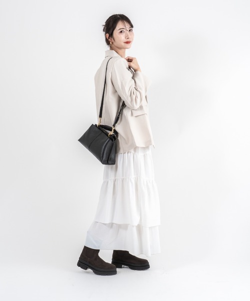 LORISTELLA(ロリステッラ)の「【LORISTELLA/ロリステッラ】2WAY レザー ショルダーバッグ FIORENZA イタリア製(ショルダーバッグ・レディース・アイボリー/ブラック・FREE)」の9枚目の写真
