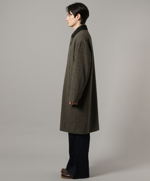 RAGEBLUE（レイジブルー）の「WOOLLYTEC SOUTIEN COLLAR COAT / ウーリーテックステンカラーコート（ステンカラーコート・メンズ・ブラック/ダークグレー・SMALL/LARGE/MEDIUM）」の16枚目の写真