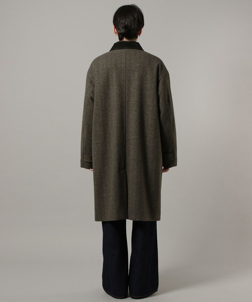 RAGEBLUE（レイジブルー）の「WOOLLYTEC SOUTIEN COLLAR COAT / ウーリーテックステンカラーコート（ステンカラーコート・メンズ・ブラック/ダークグレー・SMALL/LARGE/MEDIUM）」の13枚目の写真