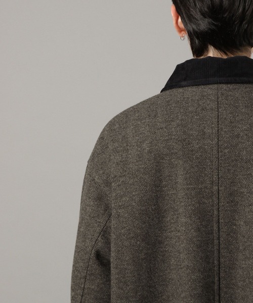 RAGEBLUE（レイジブルー）の「WOOLLYTEC SOUTIEN COLLAR COAT / ウーリーテックステンカラーコート（ステンカラーコート・メンズ・ブラック/ダークグレー・SMALL/LARGE/MEDIUM）」の20枚目の写真