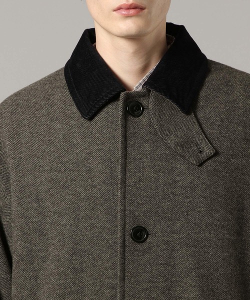 RAGEBLUE（レイジブルー）の「WOOLLYTEC SOUTIEN COLLAR COAT / ウーリーテックステンカラーコート（ステンカラーコート・メンズ・ブラック/ダークグレー・SMALL/LARGE/MEDIUM）」の22枚目の写真