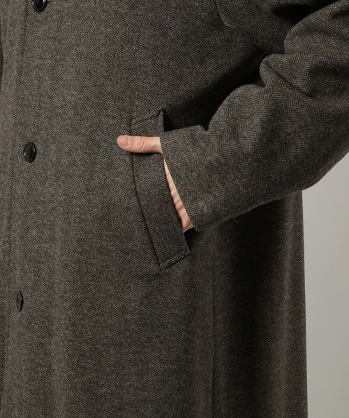 RAGEBLUE（レイジブルー）の「WOOLLYTEC SOUTIEN COLLAR COAT / ウーリーテックステンカラーコート（ステンカラーコート・メンズ・ブラック/ダークグレー・SMALL/LARGE/MEDIUM）」の19枚目の写真