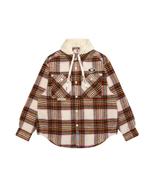 AAPE BY A BATHING APE（エーエイプバイアベイシングエイプ）の「AAPE MAIN LONG SLEEVE HOODIE SHIRT(Detachable)（シャツ/ブラウス・メンズ・パープル系その他2/アイボリー/ブルー系その他3・LARGE/MEDIUM/SMALL/X-LARGE/X-SMALL）」の2枚目の写真