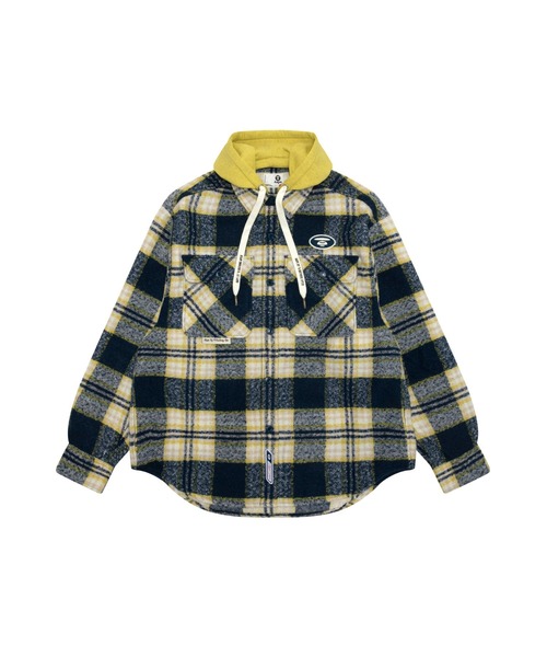 AAPE BY A BATHING APE（エーエイプバイアベイシングエイプ）の「AAPE MAIN LONG SLEEVE HOODIE SHIRT(Detachable)（シャツ/ブラウス・メンズ・パープル系その他2/アイボリー/ブルー系その他3・LARGE/MEDIUM/SMALL/X-LARGE/X-SMALL）」の3枚目の写真