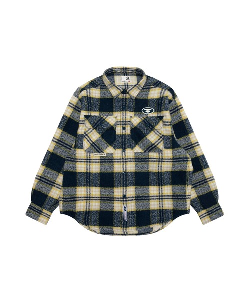 AAPE BY A BATHING APE（エーエイプバイアベイシングエイプ）の「AAPE MAIN LONG SLEEVE HOODIE SHIRT(Detachable)（シャツ/ブラウス・メンズ・パープル系その他2/アイボリー/ブルー系その他3・LARGE/MEDIUM/SMALL/X-LARGE/X-SMALL）」の9枚目の写真