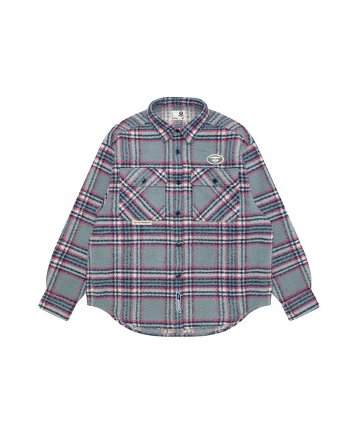 AAPE BY A BATHING APE（エーエイプバイアベイシングエイプ）の「AAPE MAIN LONG SLEEVE HOODIE SHIRT(Detachable)（シャツ/ブラウス・メンズ・パープル系その他2/アイボリー/ブルー系その他3・LARGE/MEDIUM/SMALL/X-LARGE/X-SMALL）」の13枚目の写真