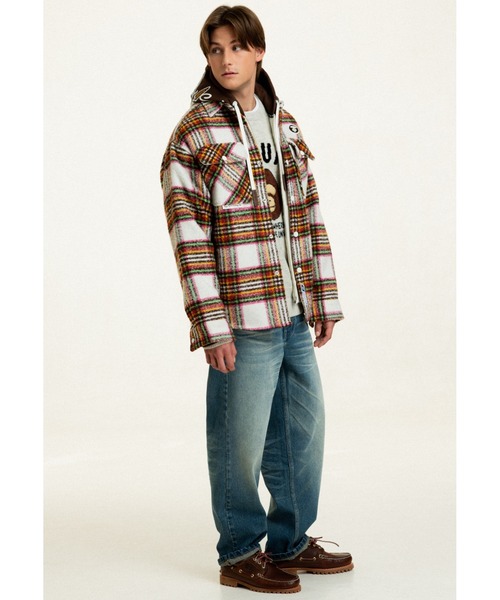 AAPE BY A BATHING APE（エーエイプバイアベイシングエイプ）の「AAPE MAIN LONG SLEEVE HOODIE SHIRT(Detachable)（シャツ/ブラウス・メンズ・パープル系その他2/アイボリー/ブルー系その他3・LARGE/MEDIUM/SMALL/X-LARGE/X-SMALL）」の17枚目の写真