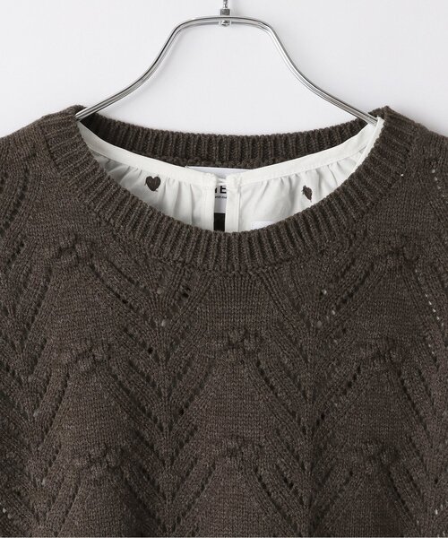 petit main LIEN(プティマインリアン)の「【リンク】ベストつきティアードワンピース(ワンピース・レディース・アイボリー/ブラウン・F)」の5枚目の写真