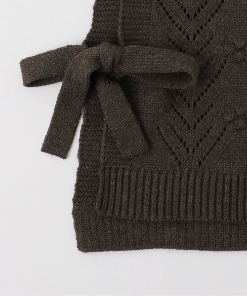 petit main LIEN(プティマインリアン)の「【リンク】ベストつきティアードワンピース(ワンピース・レディース・アイボリー/ブラウン・F)」の9枚目の写真