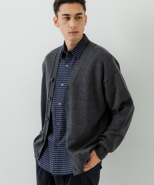 URBAN RESEARCH（アーバンリサーチ）の「CASH FEEL W/MID CARDIGAN（カーディガン/ボレロ・メンズ・ブラウン/ブラック/チャコールグレー・LARGE/MEDIUM）」の5枚目の写真
