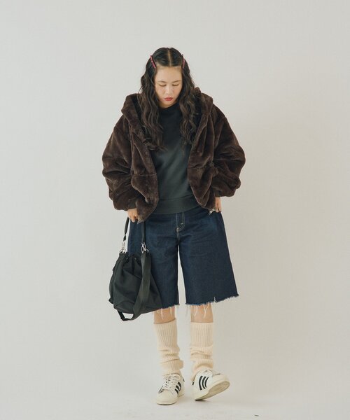 WHIMSIC（ウィムジック）の「【UNISEX】ファーアクティブジャケット（パーカー・メンズ・ブラウン・FREE）」の7枚目の写真