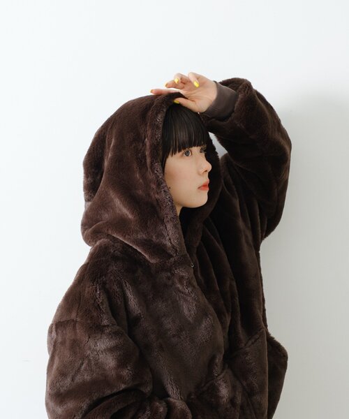 WHIMSIC（ウィムジック）の「【UNISEX】ファーアクティブジャケット（パーカー・メンズ・ブラウン・FREE）」の18枚目の写真