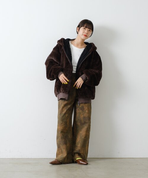 WHIMSIC（ウィムジック）の「【UNISEX】ファーアクティブジャケット（パーカー・メンズ・ブラウン・FREE）」の19枚目の写真