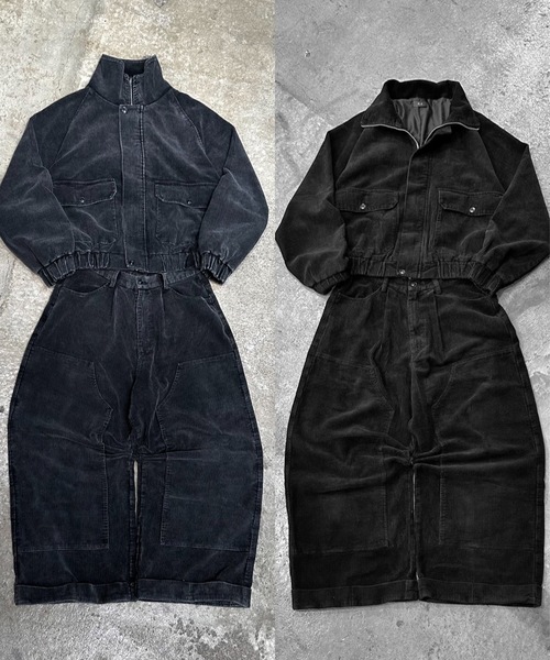 MandO(Auntie Rosa)(エムオー)の「コーデュロイダブルニーバギーパンツ/セットアップ着用可能(デニムパンツ・メンズ・ダークブラック/ブラック・SMALL/MEDIUM/LARGE)」の5枚目の写真