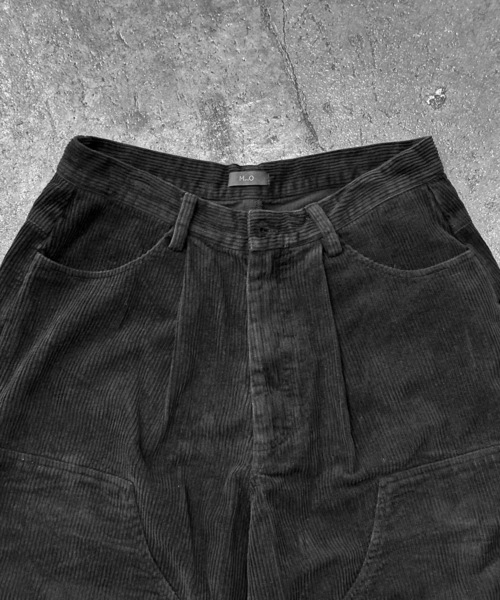 コーデュロイダブルニーバギーパンツ/セットアップ着用可能（デニム