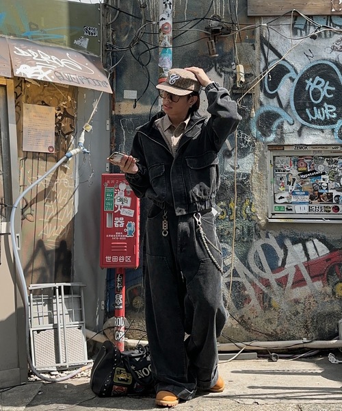 MandO(Auntie Rosa)(エムオー)の「コーデュロイダブルニーバギーパンツ/セットアップ着用可能(デニムパンツ・メンズ・ダークブラック/ブラック・SMALL/MEDIUM/LARGE)」の16枚目の写真