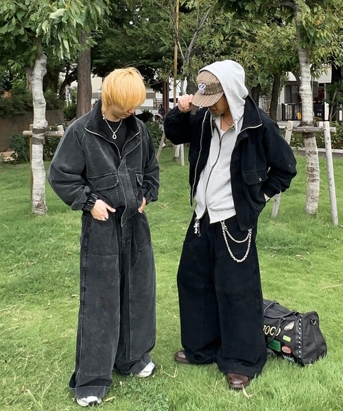 MandO(Auntie Rosa)(エムオー)の「コーデュロイダブルニーバギーパンツ/セットアップ着用可能(デニムパンツ・メンズ・ダークブラック/ブラック・SMALL/MEDIUM/LARGE)」の17枚目の写真