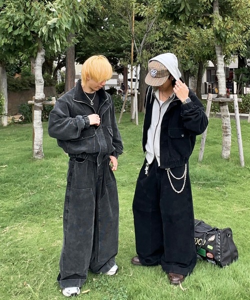 MandO(Auntie Rosa)(エムオー)の「コーデュロイダブルニーバギーパンツ/セットアップ着用可能(デニムパンツ・メンズ・ダークブラック/ブラック・SMALL/MEDIUM/LARGE)」の18枚目の写真