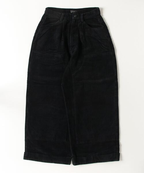 MandO(Auntie Rosa)(エムオー)の「コーデュロイダブルニーバギーパンツ/セットアップ着用可能(デニムパンツ・メンズ・ダークブラック/ブラック・SMALL/MEDIUM/LARGE)」の7枚目の写真