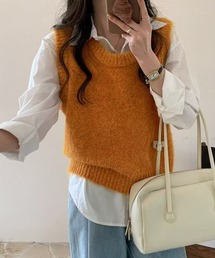 meJane（ミージェーン）の「モヘアライク ニットベスト（ベスト・レディース）」