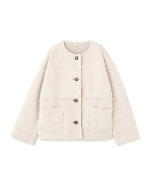 NATURAL BEAUTY BASIC(ナチュラルビューティーベーシック)の「◇リバーシブルフェイクスエードコート(その他アウター・レディース・ブラウン/オフホワイト・FREE)」の3枚目の写真