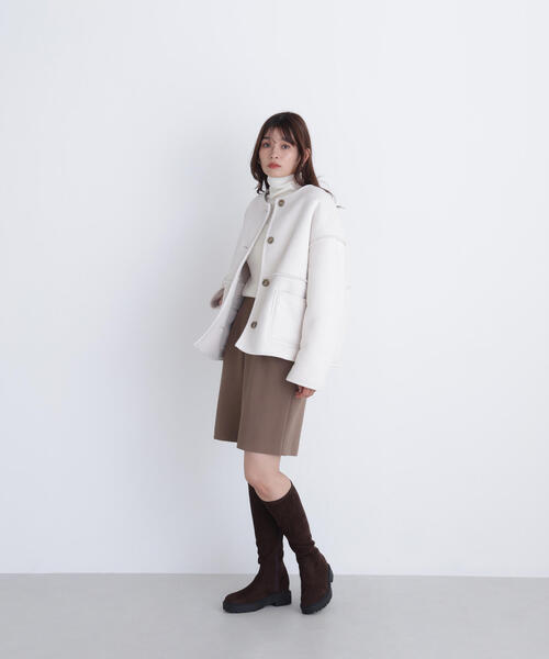NATURAL BEAUTY BASIC(ナチュラルビューティーベーシック)の「◇リバーシブルフェイクスエードコート(その他アウター・レディース・ブラウン/オフホワイト・FREE)」の6枚目の写真