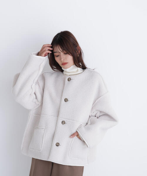 ◇リバーシブルフェイクスエードコート（その他アウター）｜NATURAL