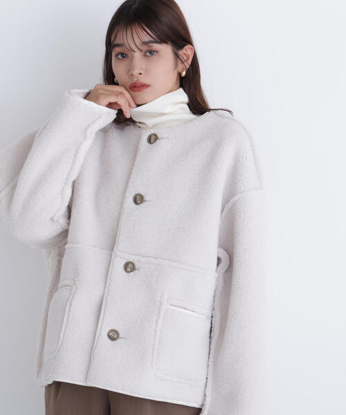 NATURAL BEAUTY BASIC(ナチュラルビューティーベーシック)の「◇リバーシブルフェイクスエードコート(その他アウター・レディース・ブラウン/オフホワイト・FREE)」の11枚目の写真