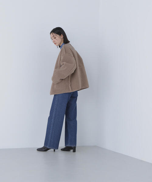 NATURAL BEAUTY BASIC(ナチュラルビューティーベーシック)の「◇リバーシブルフェイクスエードコート(その他アウター・レディース・ブラウン/オフホワイト・FREE)」の18枚目の写真