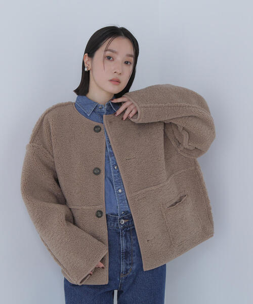 NATURAL BEAUTY BASIC(ナチュラルビューティーベーシック)の「◇リバーシブルフェイクスエードコート(その他アウター・レディース・ブラウン/オフホワイト・FREE)」の19枚目の写真