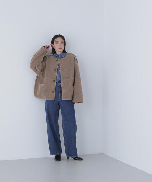 NATURAL BEAUTY BASIC(ナチュラルビューティーベーシック)の「◇リバーシブルフェイクスエードコート(その他アウター・レディース・ブラウン/オフホワイト・FREE)」の22枚目の写真