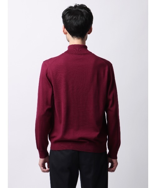 タートルネックニット 長袖 メリノウール天竺 無地（ニット/セーター