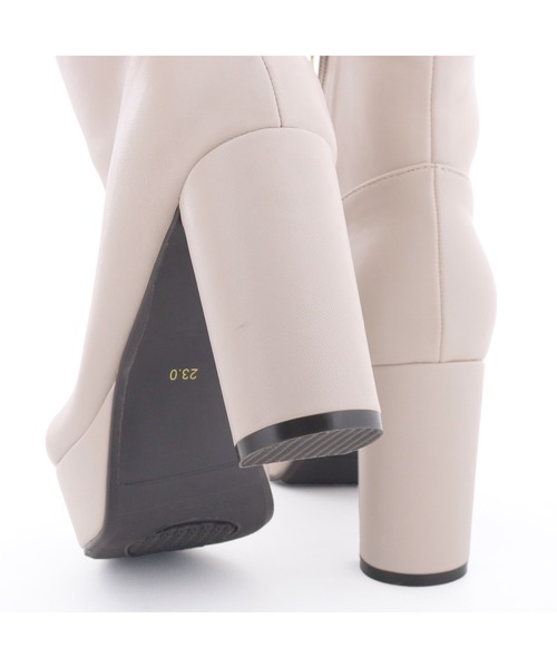 byあしながおじさん(バイアシナガオジサン)の「厚底ヒールストレッチブーツ 8890897(ブーツ・レディース・ブラック/アイボリー・S/M/L/LL)」の18枚目の写真