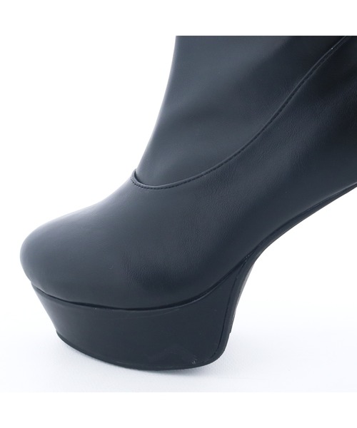 byあしながおじさん(バイアシナガオジサン)の「厚底ヒールストレッチブーツ 8890897(ブーツ・レディース・ブラック/アイボリー・S/M/L/LL)」の14枚目の写真