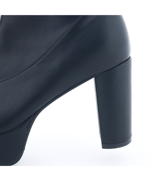 byあしながおじさん(バイアシナガオジサン)の「厚底ヒールストレッチブーツ 8890897(ブーツ・レディース・ブラック/アイボリー・S/M/L/LL)」の13枚目の写真