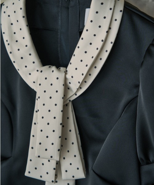 ERADIE(エラディエ)の「Satin Bow Neck Top サテンボータイリボントップ(シャツ/ブラウス・レディース・アイボリー/ブラック・FREE)」の21枚目の写真