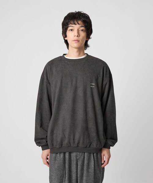 CITEN（シテン）の「＜CITEN＞ブラッシュドフリースプルオーバー（Tシャツ/カットソー・メンズ・ダークグレー/ナチュラル・L/S/M）」の7枚目の写真