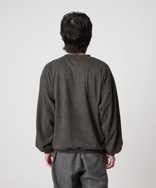 CITEN（シテン）の「＜CITEN＞ブラッシュドフリースプルオーバー（Tシャツ/カットソー・メンズ・ダークグレー/ナチュラル・L/S/M）」の9枚目の写真