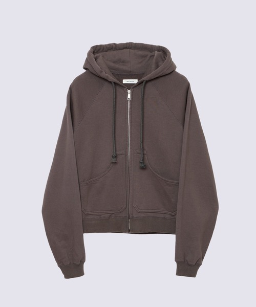 MATSUFUJI（マツフジ）の「【MATSUFUJI/マツフジ】Zip up Sweat Hoodie（パーカー・メンズ・ブラック/ブラウン・3）」の2枚目の写真