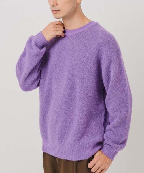 EDIFICE（エディフィス）の「スリアルパカミックス クルーネックニット（ニット/セーター・メンズ・ベージュ系その他/チャコールグレー/ブラック/ピンク/ライトグレー/ブルー系その他/パープル/グリーン・LARGE/MEDIUM/SMALL）」の7枚目の写真