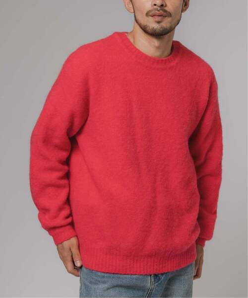 EDIFICE（エディフィス）の「スリアルパカミックス クルーネックニット（ニット/セーター・メンズ・ベージュ系その他/チャコールグレー/ブラック/ピンク/ライトグレー/ブルー系その他/パープル/グリーン・LARGE/MEDIUM/SMALL）」の8枚目の写真