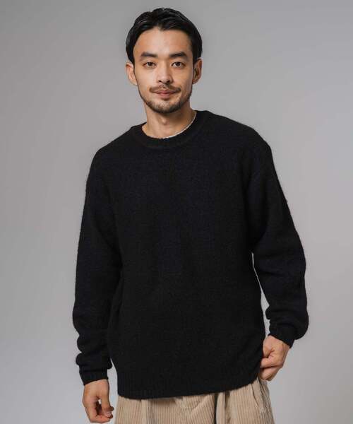 新品未使用ブラックニット セール】スリアルパカミックス クルーネックニット（ニット/セーター