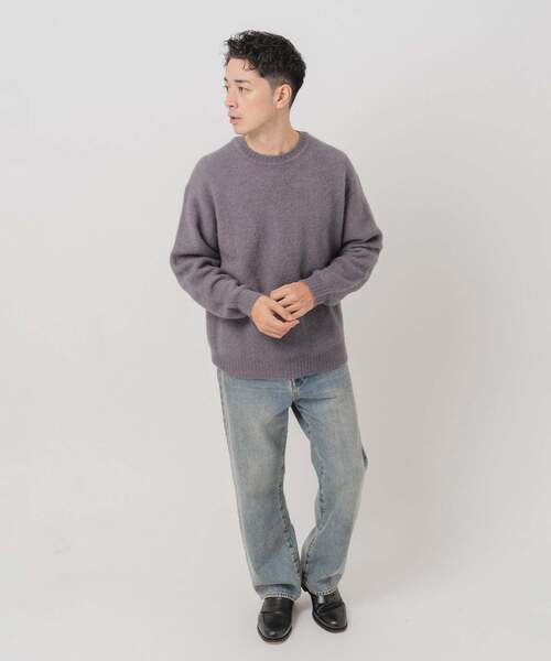 EDIFICE（エディフィス）の「スリアルパカミックス クルーネックニット（ニット/セーター・メンズ・ベージュ系その他/チャコールグレー/ブラック/ピンク/ライトグレー/ブルー系その他/パープル/グリーン・LARGE/MEDIUM/SMALL）」の9枚目の写真