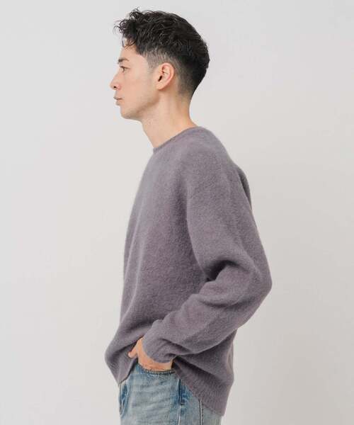 EDIFICE（エディフィス）の「スリアルパカミックス クルーネックニット（ニット/セーター・メンズ・ベージュ系その他/チャコールグレー/ブラック/ピンク/ライトグレー/ブルー系その他/パープル/グリーン・LARGE/MEDIUM/SMALL）」の13枚目の写真