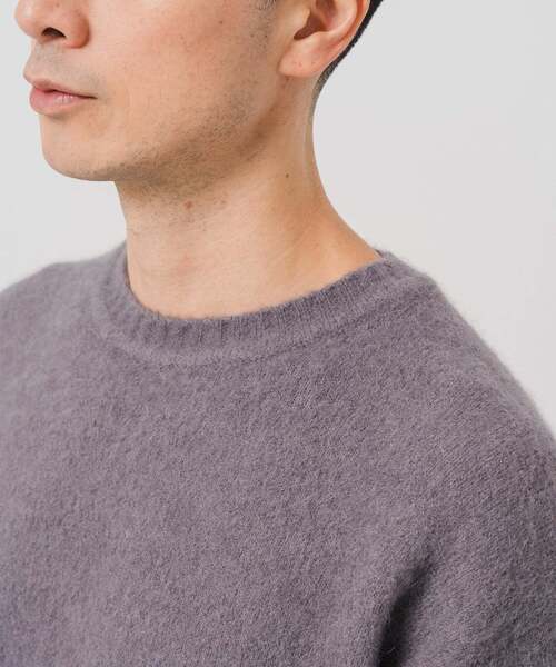 EDIFICE（エディフィス）の「スリアルパカミックス クルーネックニット（ニット/セーター・メンズ・ベージュ系その他/チャコールグレー/ブラック/ピンク/ライトグレー/ブルー系その他/パープル/グリーン・LARGE/MEDIUM/SMALL）」の15枚目の写真